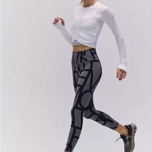 FP Movement by Free People Never Better Logo Leggings NWT